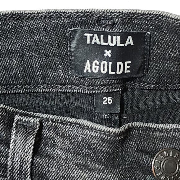 Talula x Agolde Black Wash Stretch Denim Sky High Skinny Jeans - Picture 7 of 9